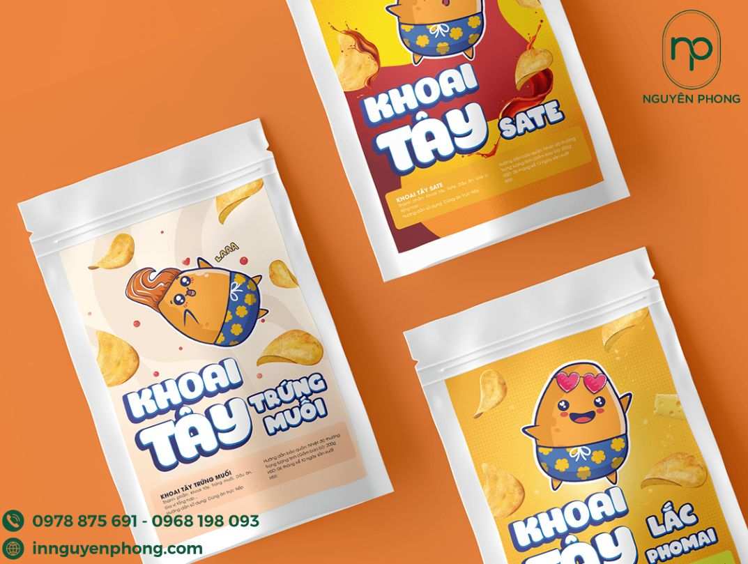 in logo snack ấn tượng